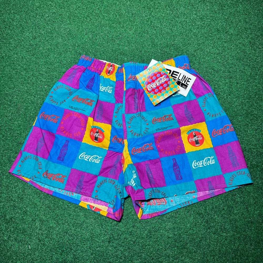 Vintage 90s Coca Cola Coke Retro Warhol Pop Art NWT Small Cotton Boxer Shorts